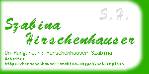 szabina hirschenhauser business card